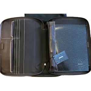 Filofax B4 portfölj med dragkedja, block och ringar