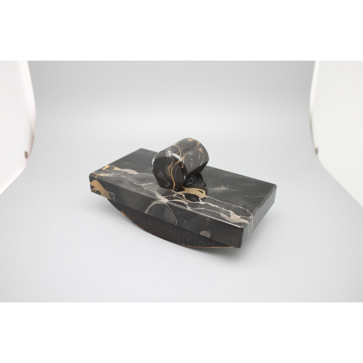 Läskdabb Svart marmor inkl läskpapper