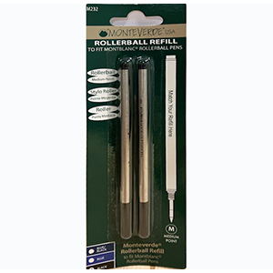 Monteverde Rollerball Refill Medium Black (to fit Montblanc)