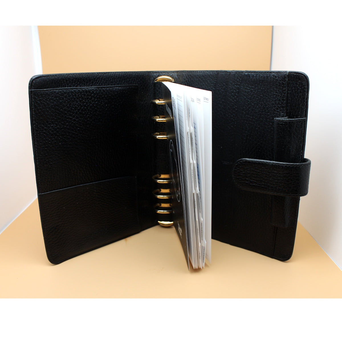 Montblanc Almanacksfodral Personal Storleka Svart Präglat Skinn