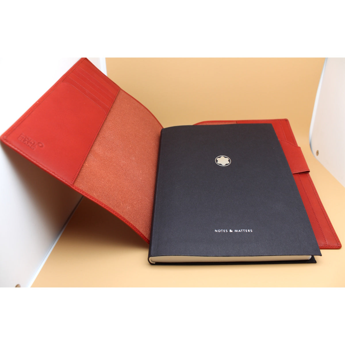 Montblanc läderfodral A5 inklusive skrivbok