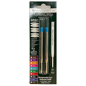 Monteverde Soft Ballpen Refill Medium Blue (to fit Parker)