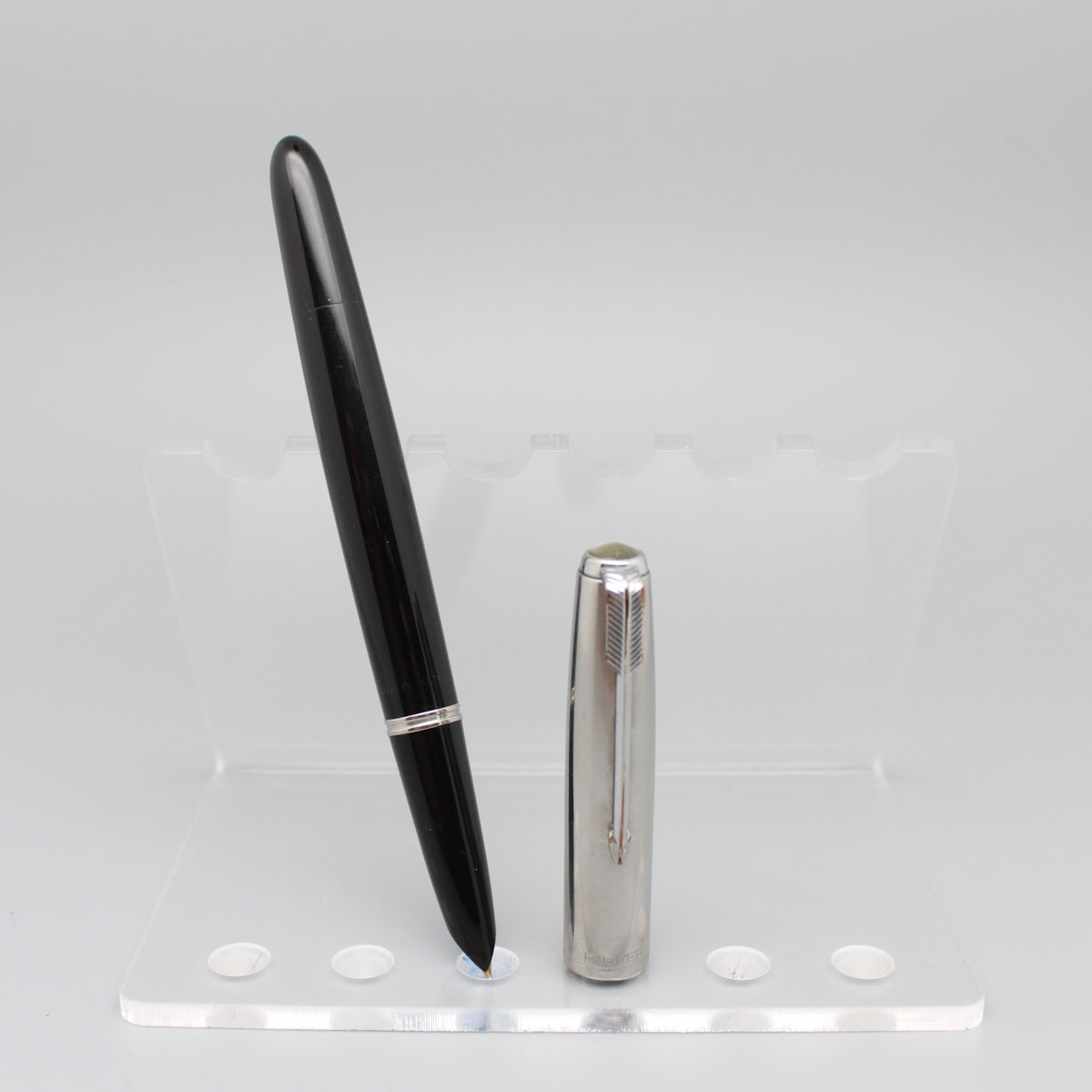 Parker 51 Vacumatic Black/Steel cap Fountain pen