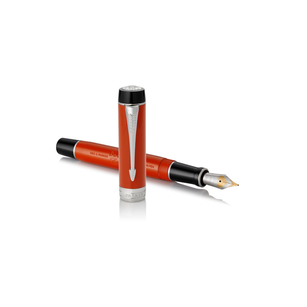 Parker Duofold Big Red Centennial Palladium Trim FP