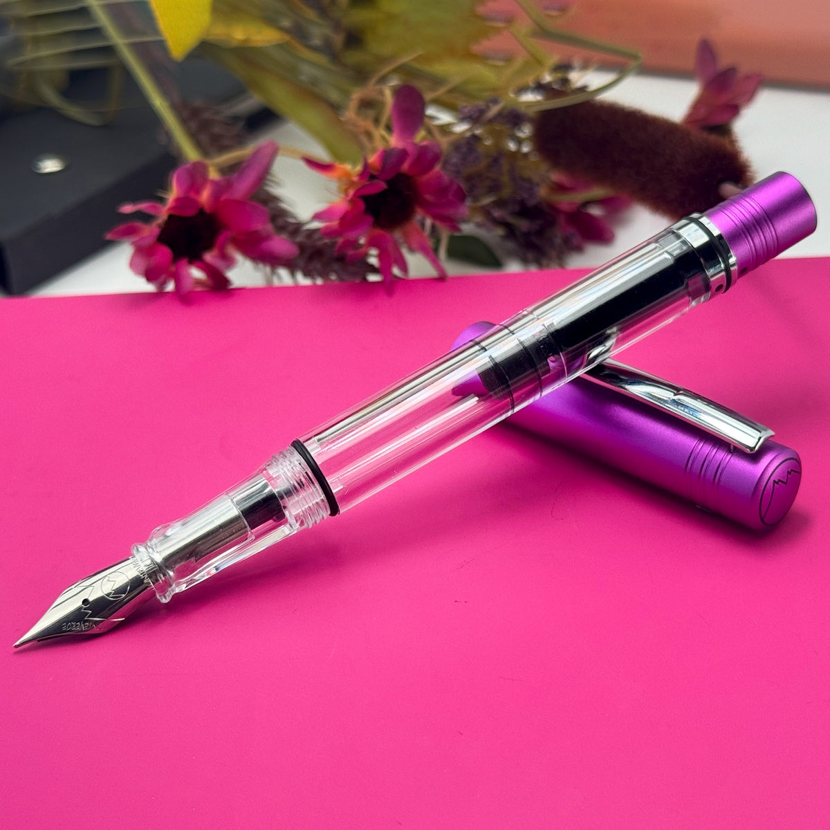 Monteverde MP1 Piston Filling System Fountain pen Purple frost, Medium spets