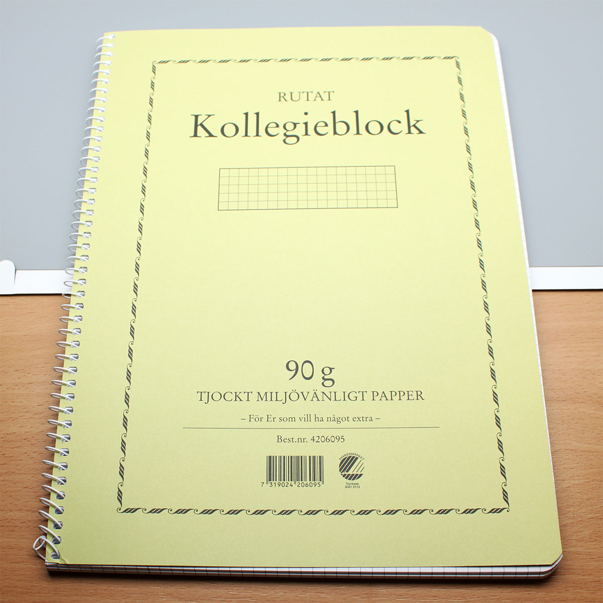 Kollegieblock A4 90g Rutat, Träfritt