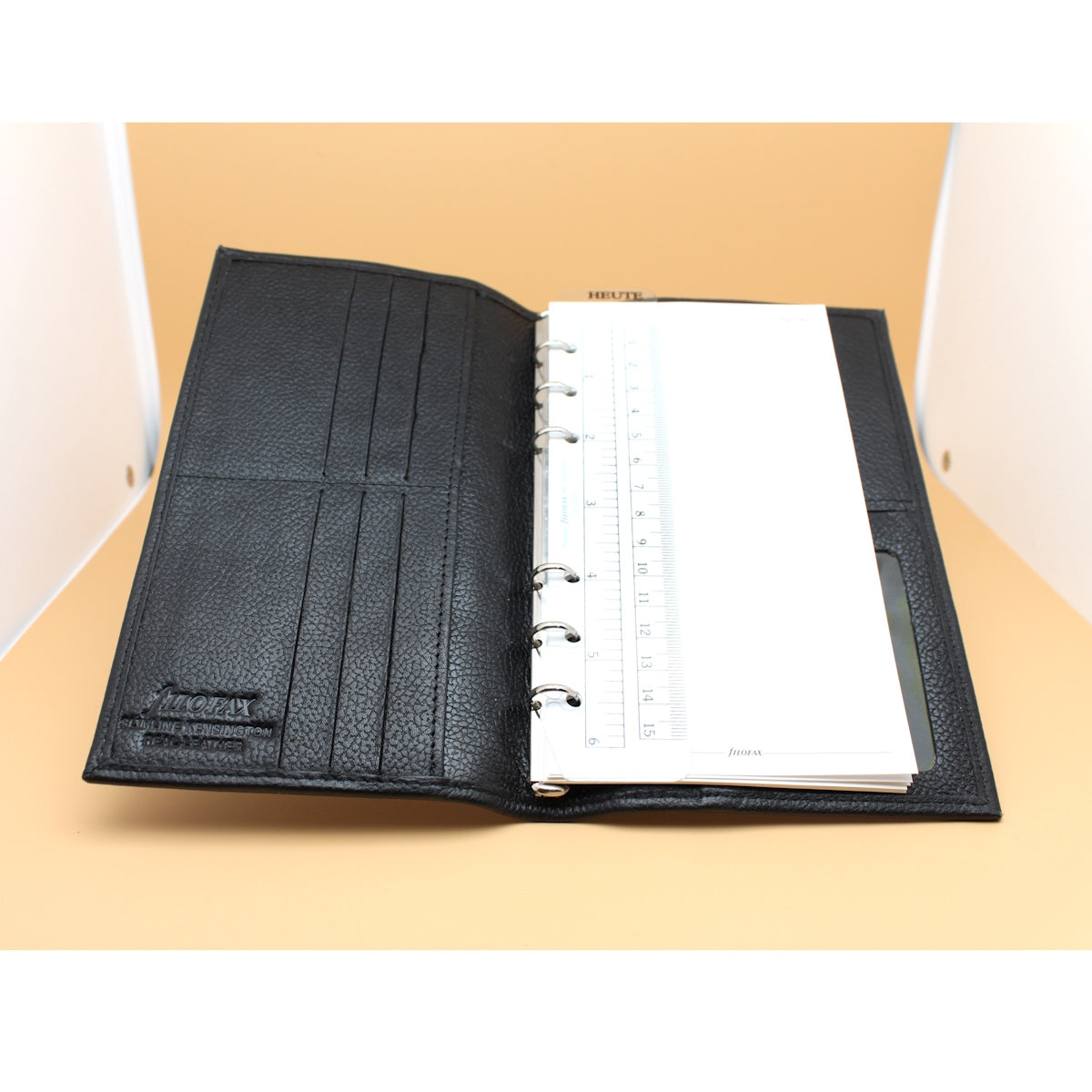 Filofax Kensington Almanacka Svart präglat skinn Personal slim