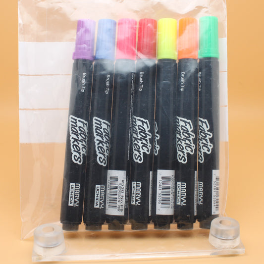 Marvy Fabric Markers 7 pack Brush Tip