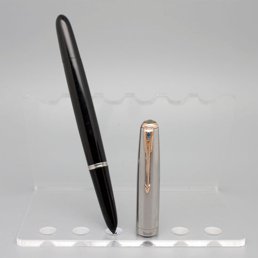 Parker 51 Vacumatic Black/Steel GT FP