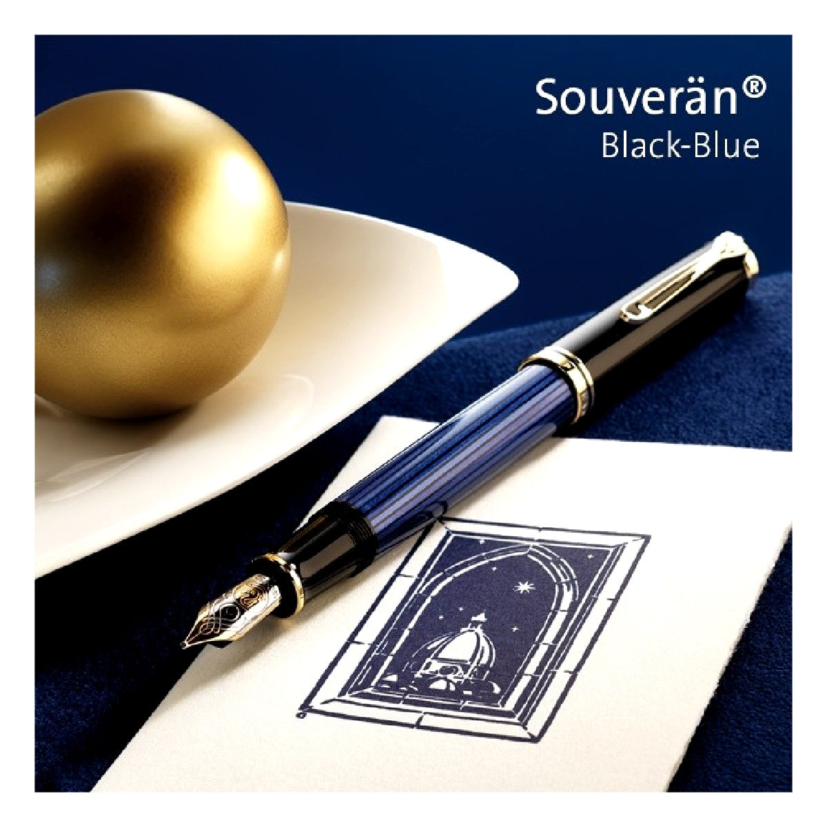 Pelikan M600 Blue / Black Fountain pen