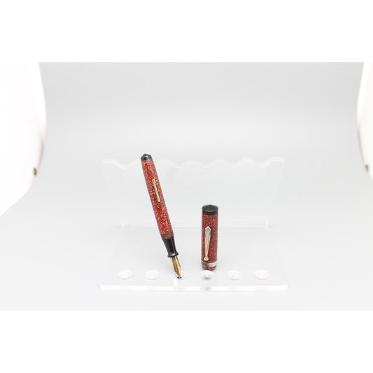 Peter Pan de Luxe Red and Gold Glittery Fountain pen