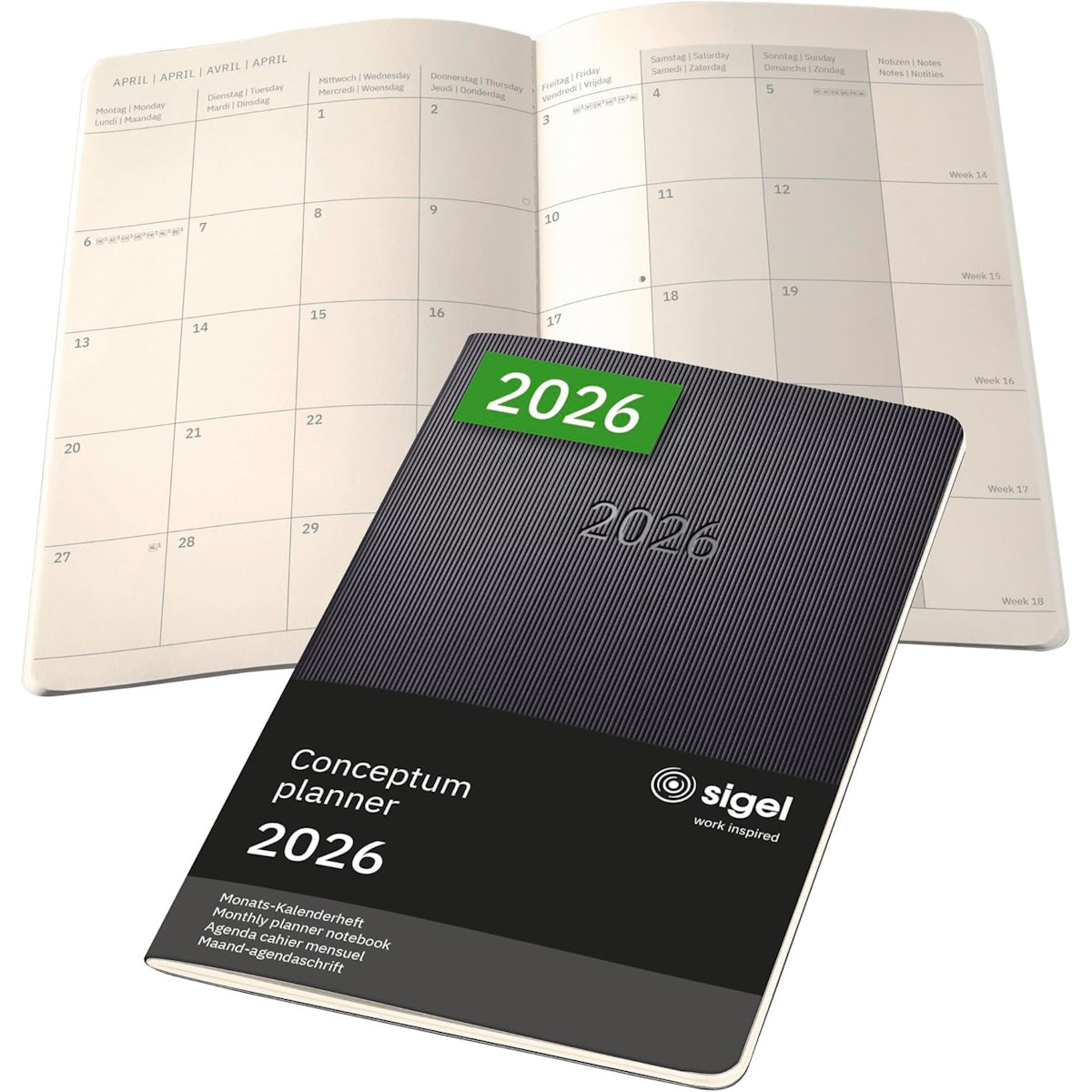 Sigel A5 Månadskalender 2026