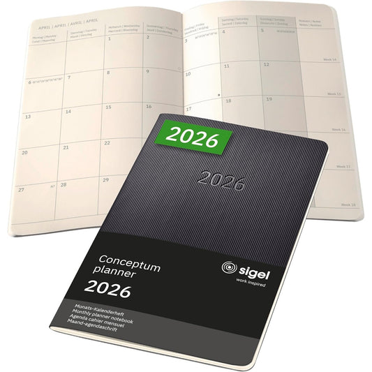 Sigel A5 Månadskalender 2026