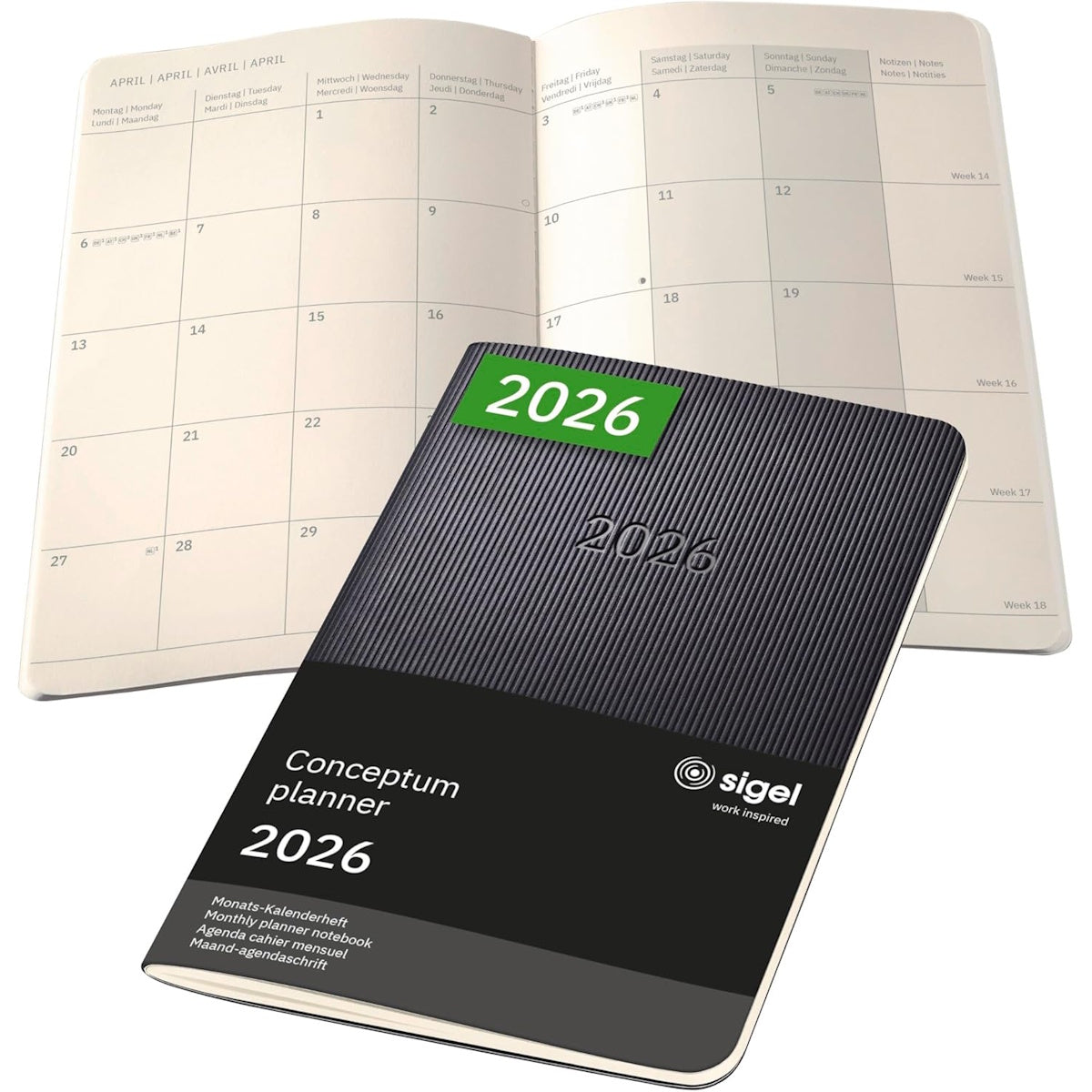 Sigel A6 Månadskalender 2026