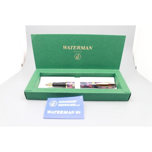 Waterman  Purple Fountain pen with flowers
