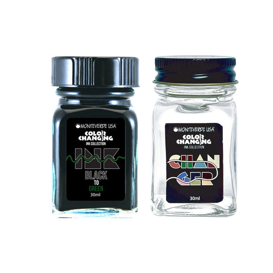 Monteverde Ink Bottle Color Changing ink + Changer Set - Black to Green